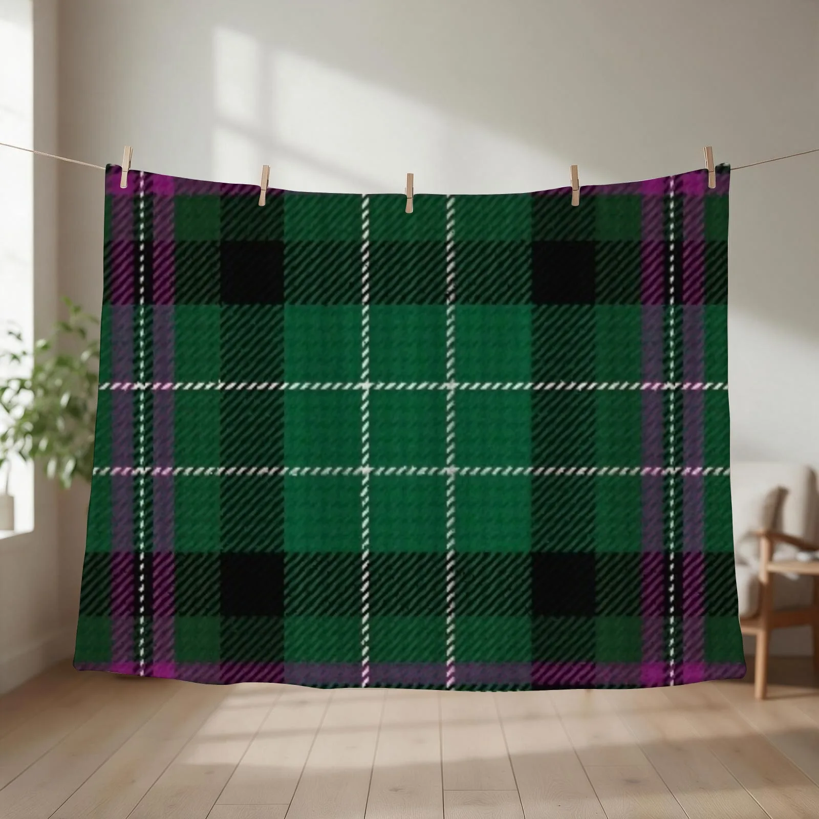 Hibernian tartan Throw Blanket heavy to sleep Beautifuls Bed linens Polar Blankets