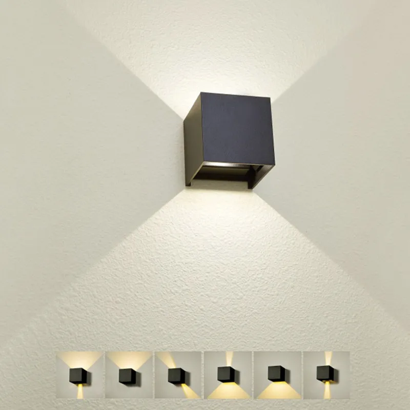 Lámpara de pared para interiores, luz LED de aluminio resistente al agua IP65, para mesita de noche, escalera, balcón, porche, decoración