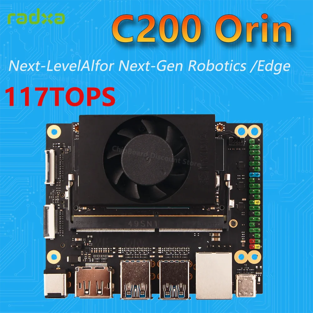 

Radxa C200 Orin Developer Kit/Jetson Orin NX 8GB /Super Mode 117 TOPS / Edge AI New
