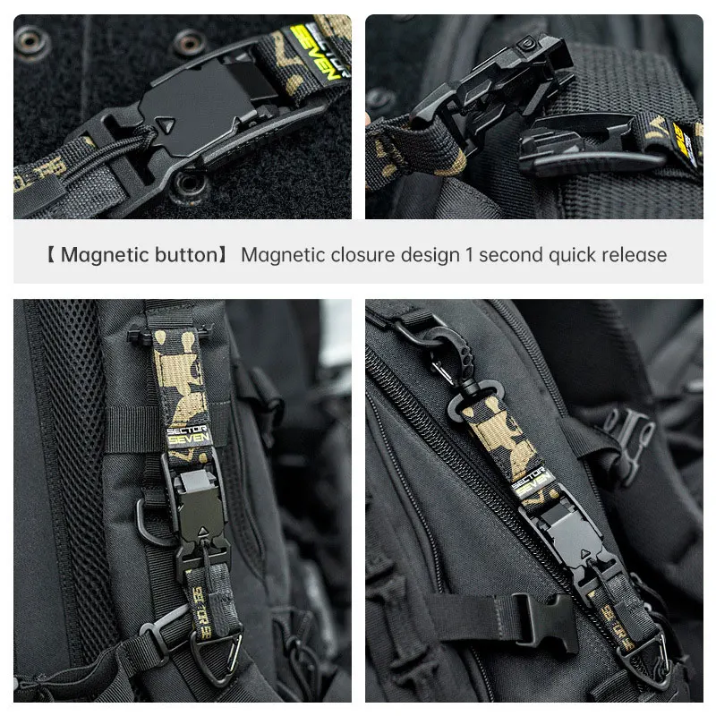 Multi-functional Tactical Magnetic Triangle Quick-release Buckle Belt Key Hang Function Buckle Portable Single Point Eagle Hook