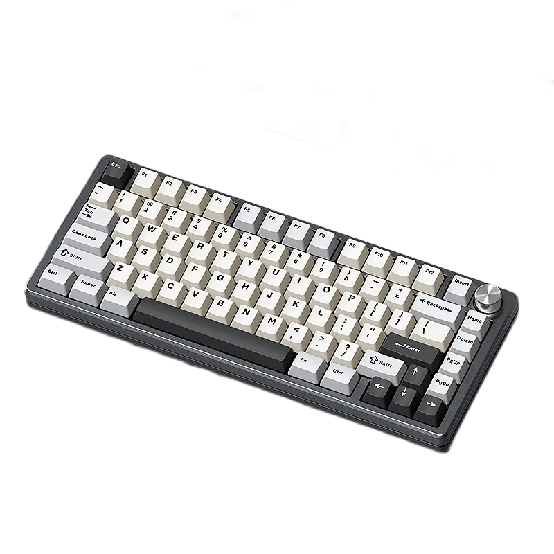 

Custom Mechanical Luxury CNCTKL 87 Keys Metal Keyboard RGB Gaming Keyboard Hot Swap Silver Aluminum Mechanical Keyboard