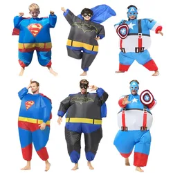 Superman Inflatable Costume Captain America Cosplay Muscle Clothes Hulk Batman inflatable doll costume for Children's Festival A