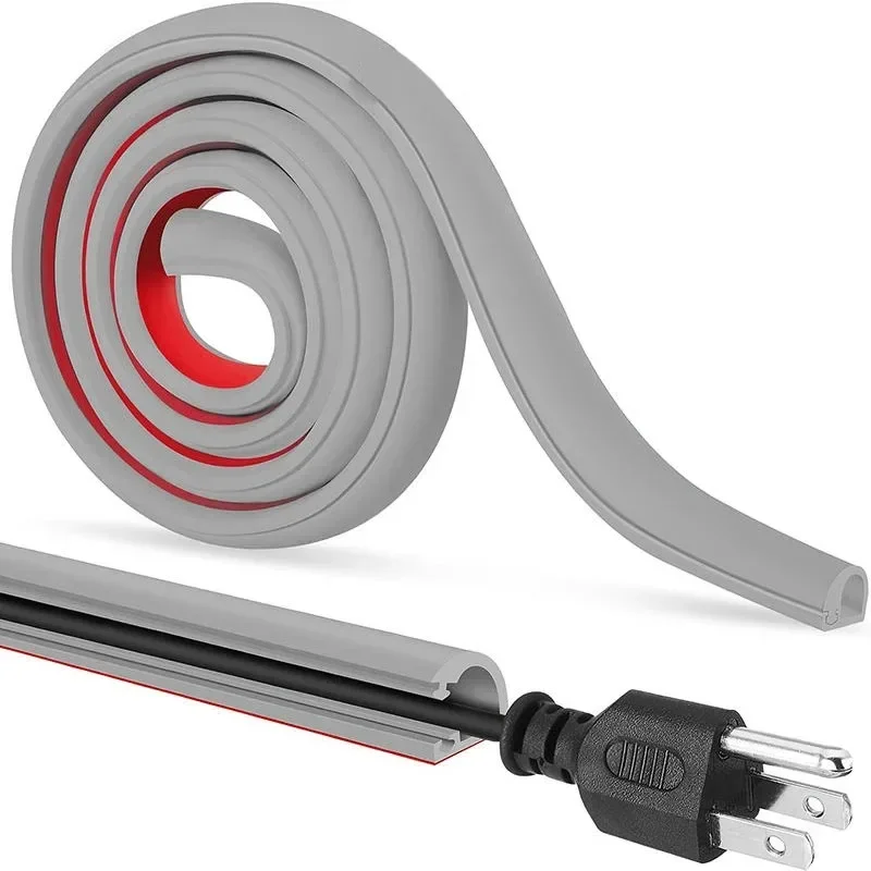 1 STÜCK 1/2/3/5 Meter Flexibles Bodenkabel Abdeckkabel Selbstklebendes Wandkabel Hider Internet Draht Kanal Kanal Schlitz Kabel Verwalten 