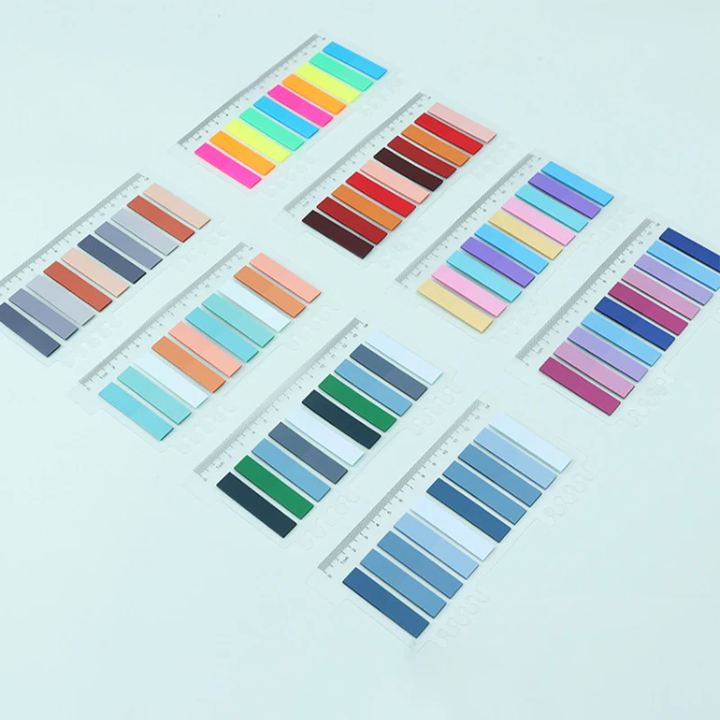 200 قطعة/المجموعة مؤشر شفاف ملاحظة ورقة مكتب اللوازم المدرسية القرطاسية الصغيرة مستطيل الفلورسنت ملصق قطاع ملاحظات لاصقة