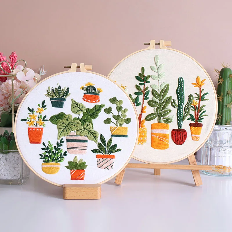 طقم تطريز بأسلوب مختلط مع تعليمات EN، خيط، قماش مختوم، إبرة لديكور الغرفة بنفسك #3