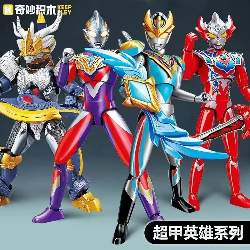 

Оригинальный Keeppley Ultraman Building BlockGeed Super Armor, детские игрушки из мультфильма аниме, головоломка, украшение, модель для девочек, подарок на день рождения