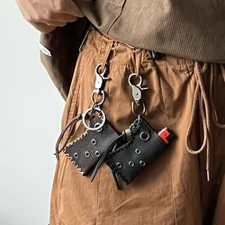 High End Street Woven Keychain New in Sewing Leather Holster Retro Style Pendant waist Accessories