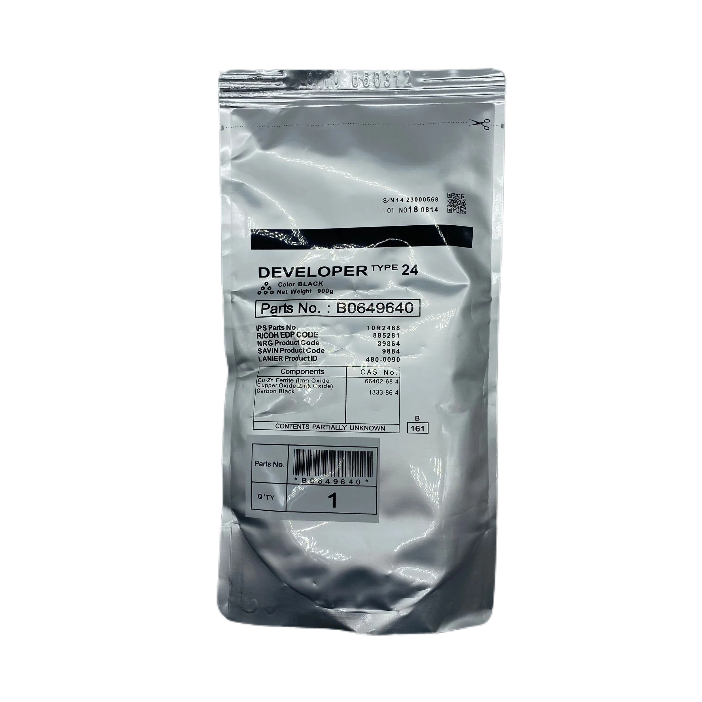 

1*B064-9640 Original Type 24 Developer for Ricoh AF 1060 1075 2051 2060 2075 MP 7000 7500 8000 Copier Parts