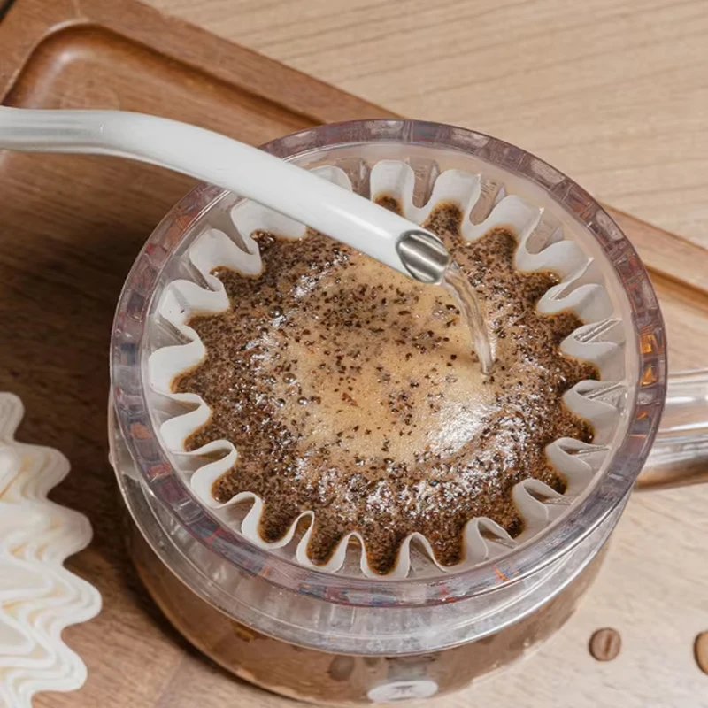 1-2Cups Basket Coffee Paper Filter Pour Over Filter Papers 50 Sheets;Fits B75 Coffee Dripper & 1-2 Cups Basket Dripper image 5