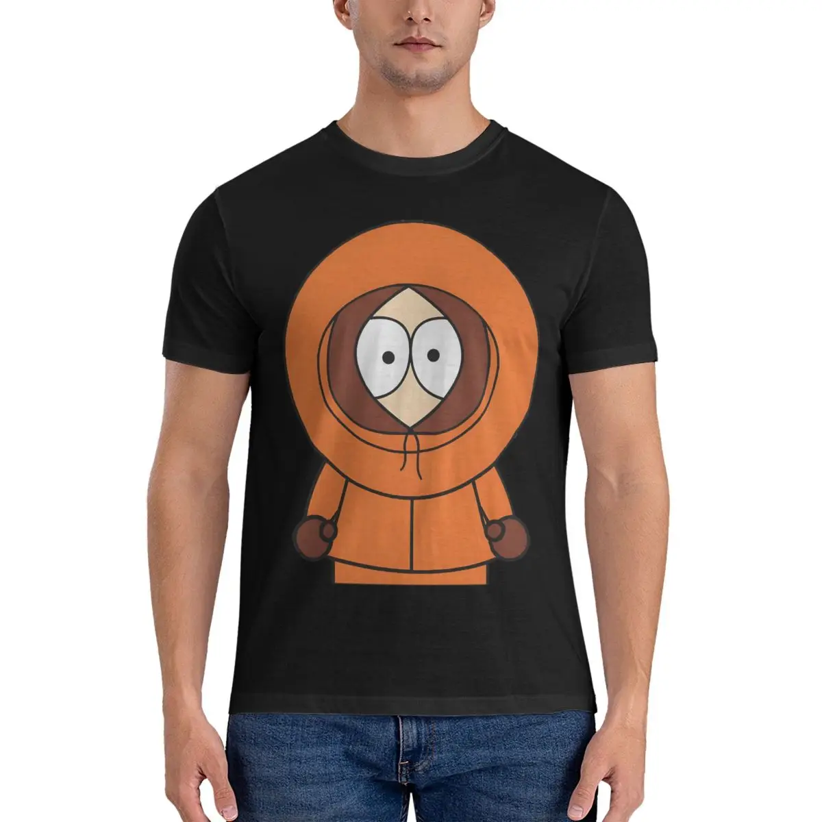 Animation T Shirts Men's 100% Cotton Hipster T-Shirts Round Neck S-South Parks Tee Shirt Short Sleeve Tops Summer