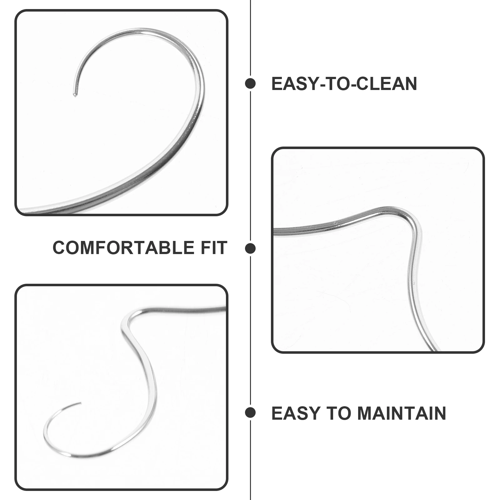 Schnurrbart Septum Körper Piercing Schmuck Metall Nasenring Bequeme Passform Stahl Nasenringe Langlebiger Glanz Schnurrbart Septum Ring