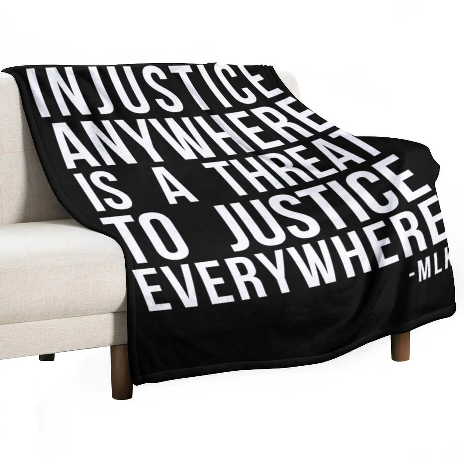 Injustice Anywhere Is A Threat To Justice Everywhere Throw Blanket Large Camping Blankets