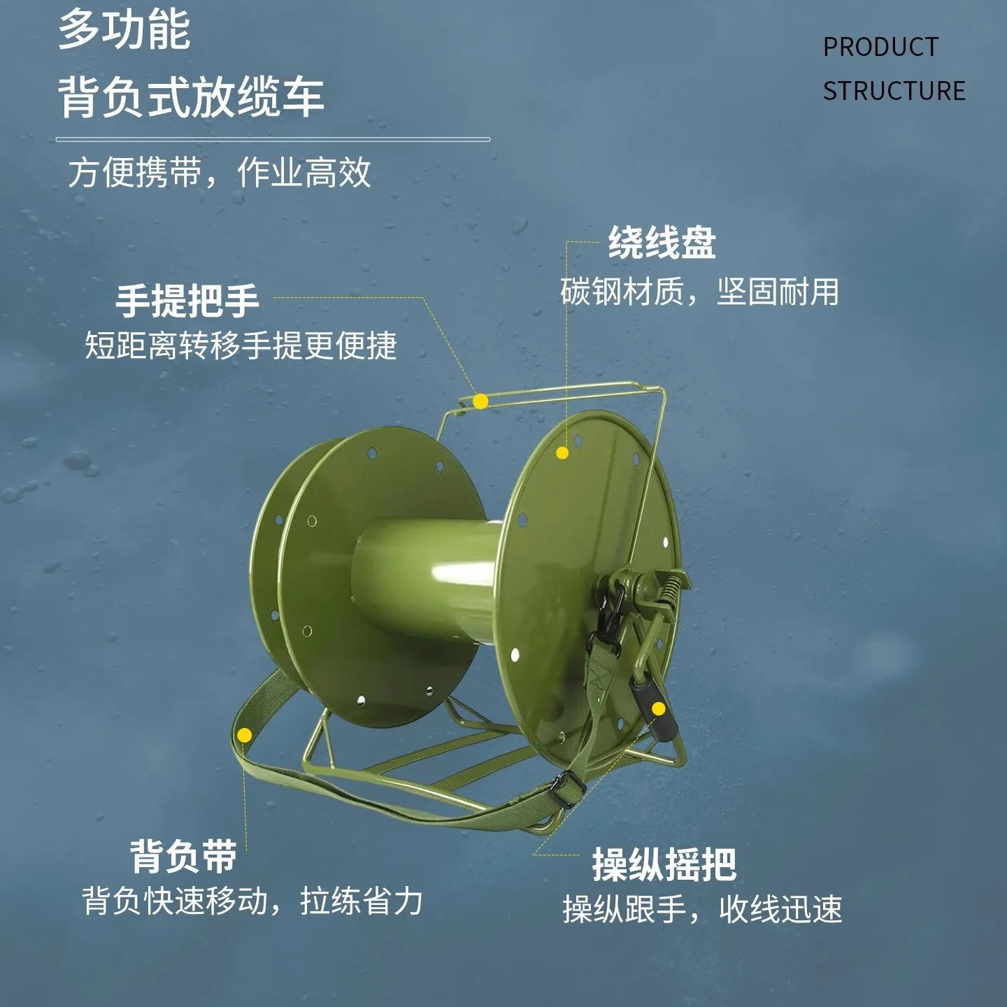 TPU field armor single-mode single-core flexible optical cable LC/aviation head + winding vehicle for fast wiring