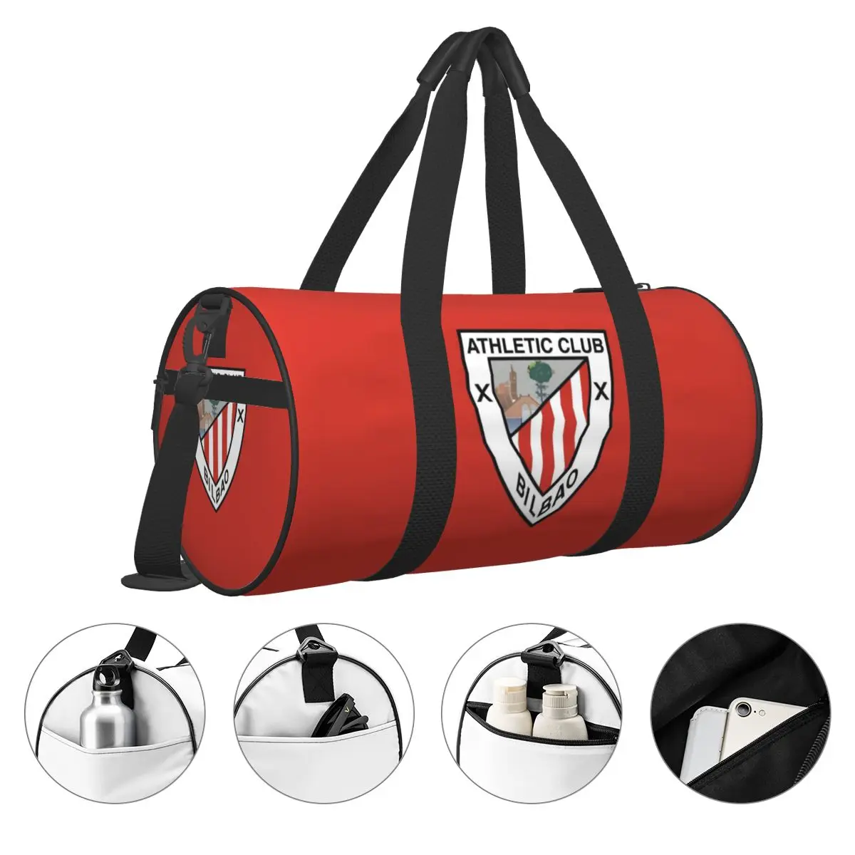 A-AthleticBilbaos Bolsa de viaje redonda de gran capacidad para hombre y mujer, equipaje de mano de gran capacidad, bolsa deportiva para Fitness