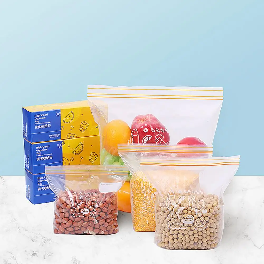 

15/25/30Pcs Disposable Plastic Food Storage Bags BPA Free Leakproof Fridge Fresh keeping Bags storage bags