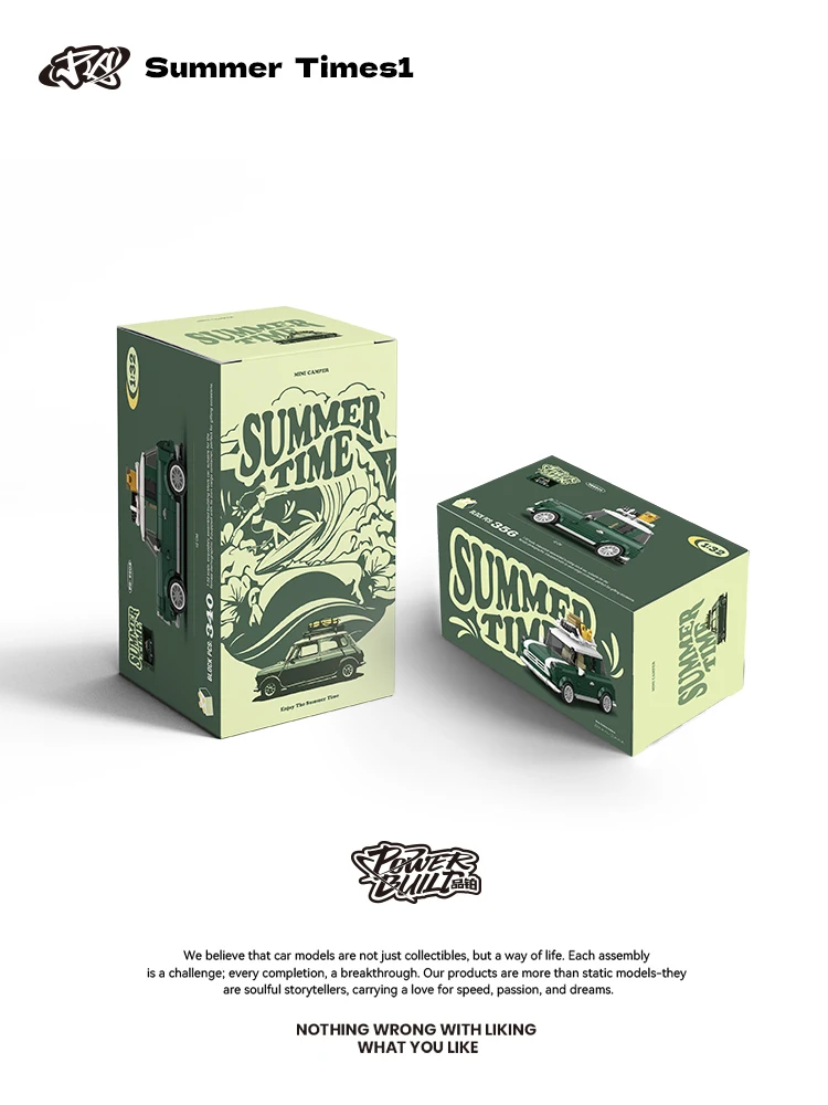 

Powerbuild Platinum Summer Series винтажный кемпер-контейнер здание Blos сборная игрушечная модель для подростков и взрослых