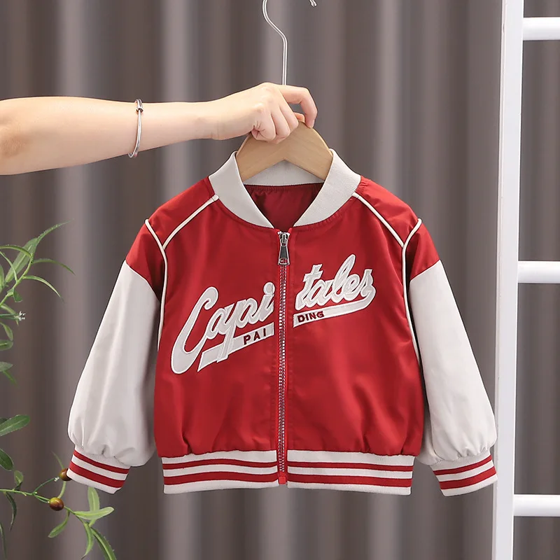 Boys Jackets Spring Sutumn 2024 Children Casual Baseball Coats For Baby Sports Outerwear Clothes Kids Jogging Tops Outdoors 4 5Y