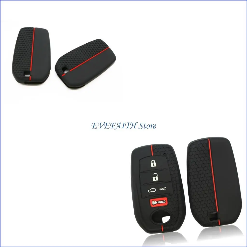 

124B 4 Button Silicone Car Cover light Strong Protective Shell