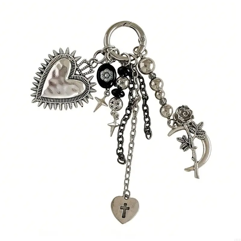 Stylish Thorn Heart Bag Charm Accessory Fashionable Keyring for Women