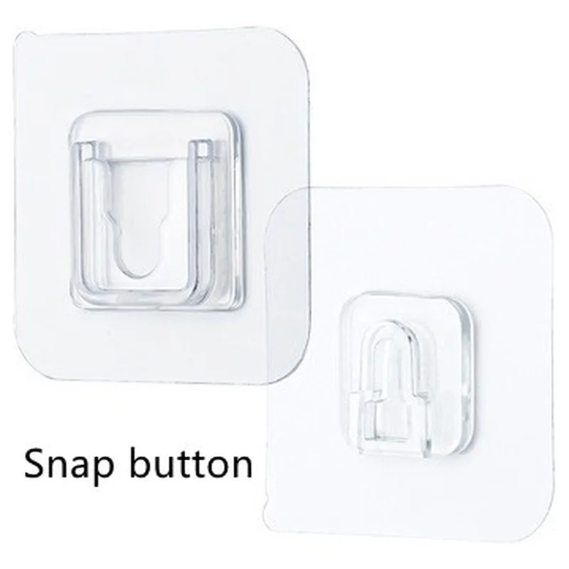 

10 pairs/set Double-Sided Adhesive Wall Hooks Hanger Strong Transparent Hooks Suction Sucker Wall Holder For Kitchen Bathroom