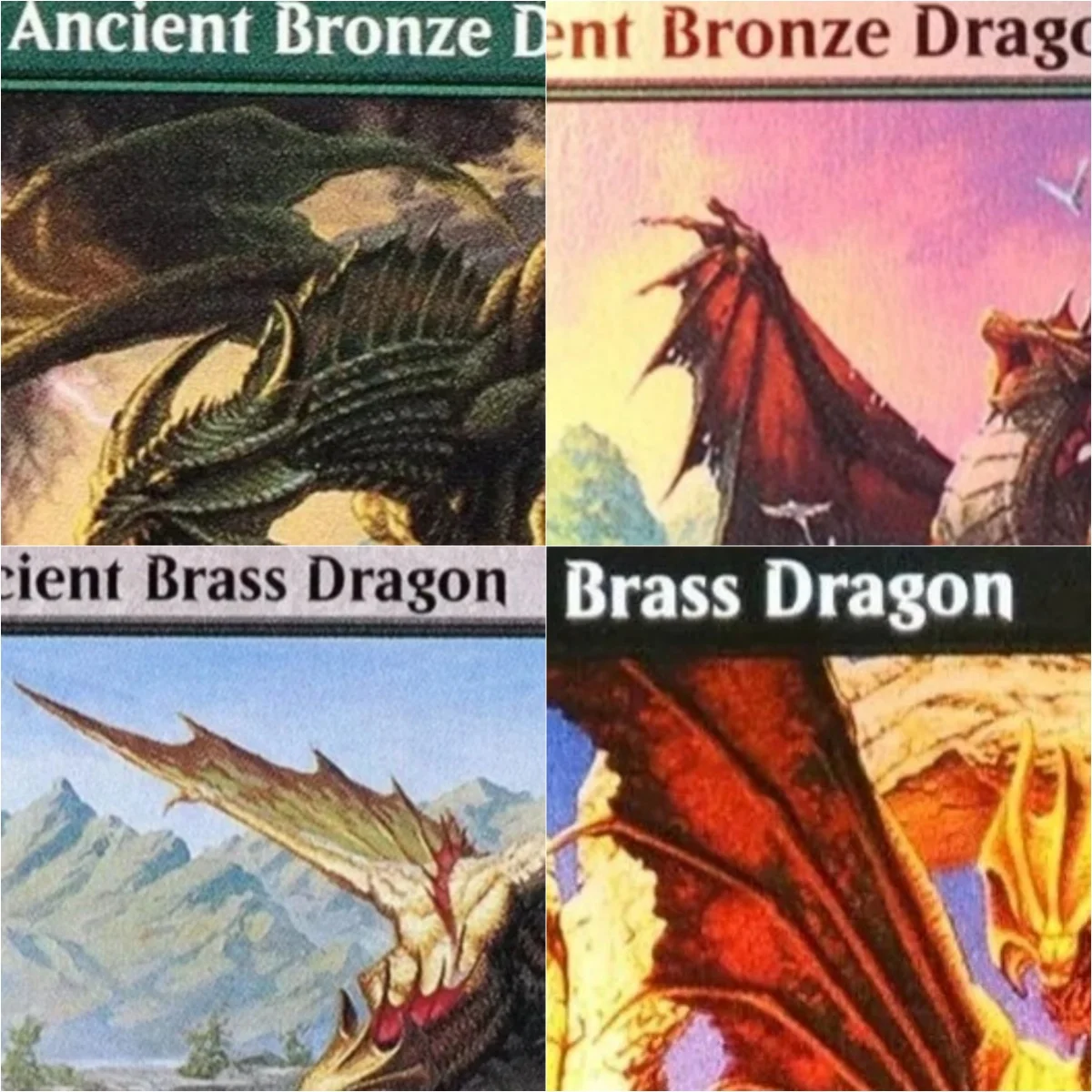 Ancient Bronze Dragon/Ancient Brass Dragon Magical Proxy Cards Quality Proxy Gathering Board Playing Game Trading Cards