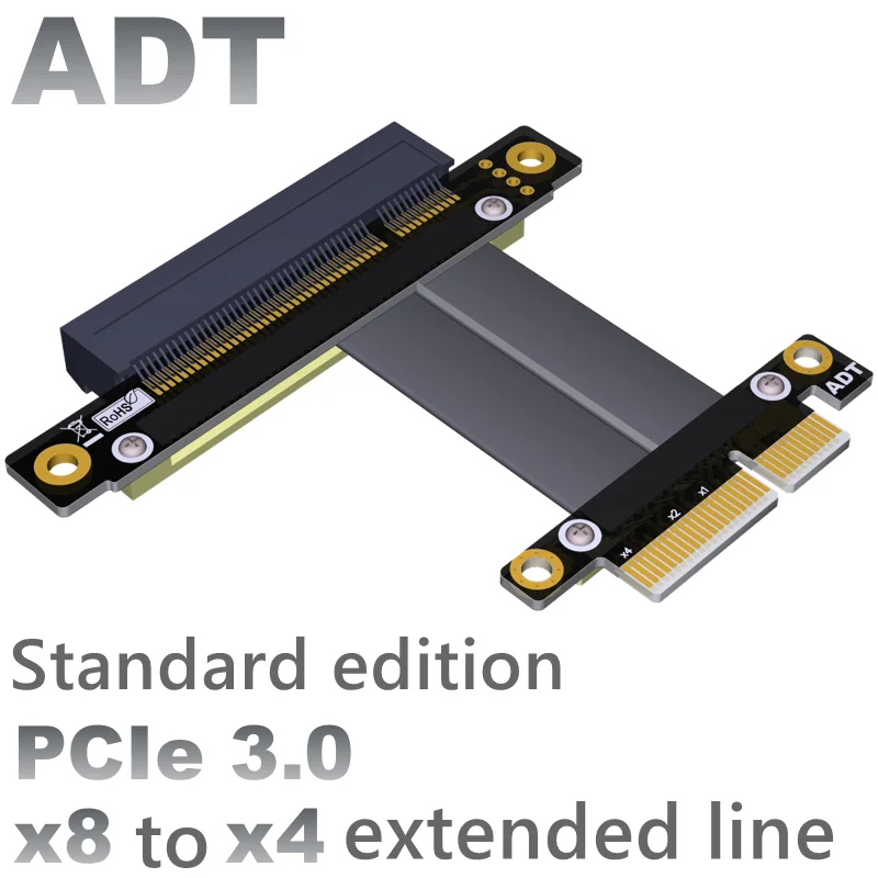 

PCI-E x8 extension cable transfer x4 pcie 4x to 8x support network card SSD hard disk card Speed. PCIe 3.0 x4 gen3 32G/bps