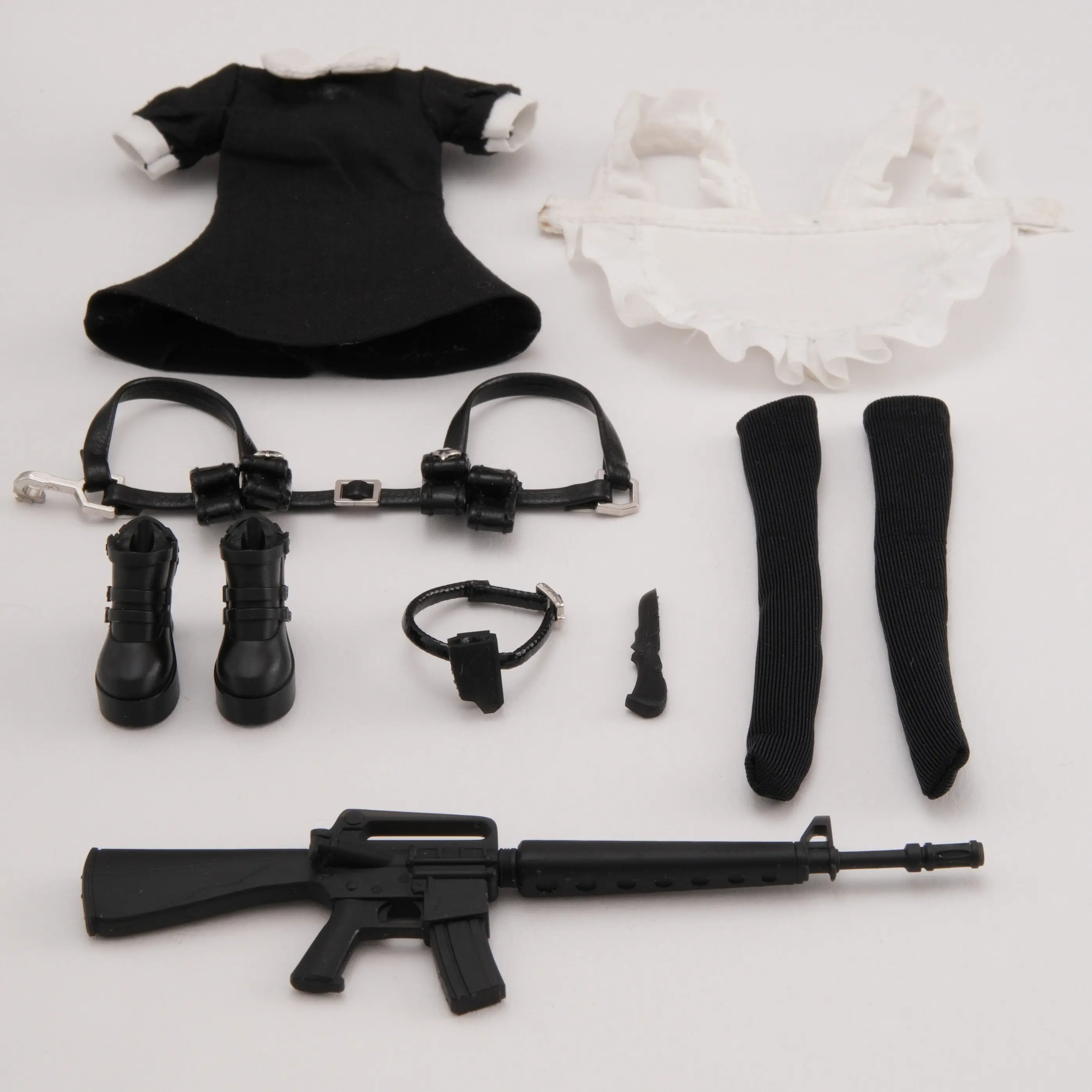 Gel06 99S Serie 1/12 Maßstab Modisches Dienstmädchen-Kurzkleid Weibliche Soldatenkleidung Set Passend für 6-Zoll Actionfiguren Puppen Spielzeug – Detail 8
