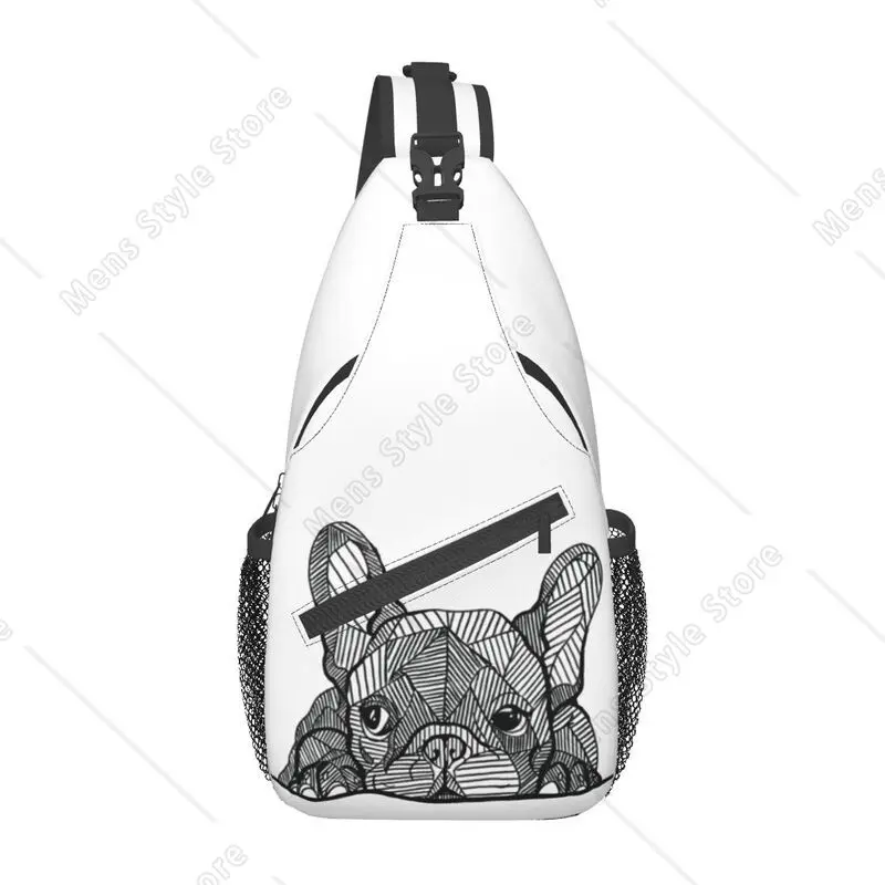 

Сумка на слинге для французского бульдога, индивидуальный рюкзак Frenchie Dog через плечо для мужчин, велосипедный рюкзак для кемпинга