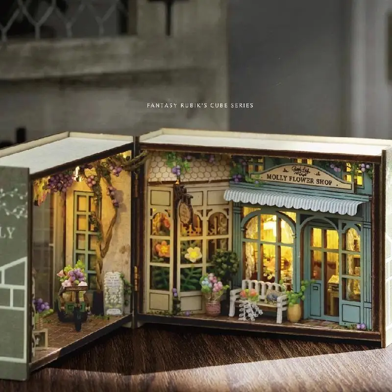 DIY Cottage Fantasy Zauberwürfel handgemachtes Hausspielzeug 3D dreidimensionales Puzzle kreative Männer und Frauen Geburtstagsgeschenke