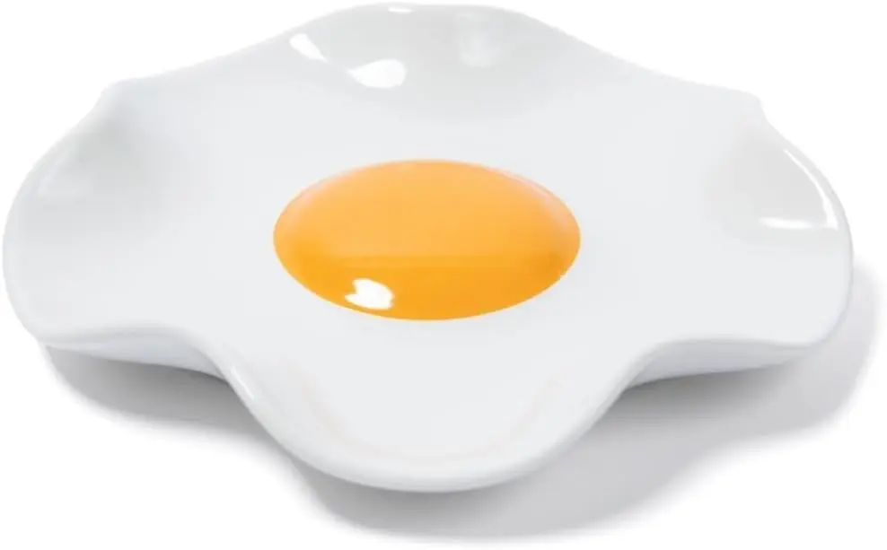 

Fried Egg Ceramic Spoon Rest – Large, Dishwasher-Safe Utensil Holder for Stovetop & Counter | Playful Kitchen Decor
