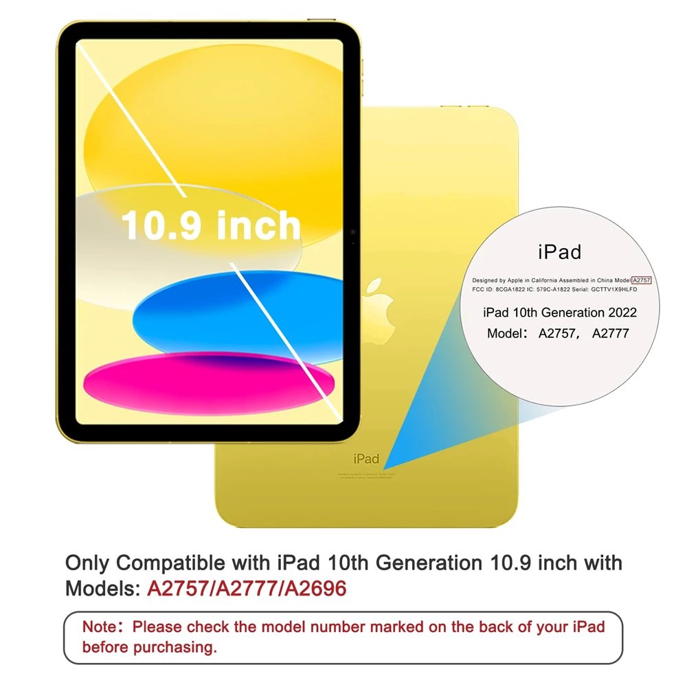 (3 Packs) Tempered Glass For Apple iPad 10 2022 10.9 inch 10th Genration A2696 A2757 A2777 Screen Protector Tablet Film