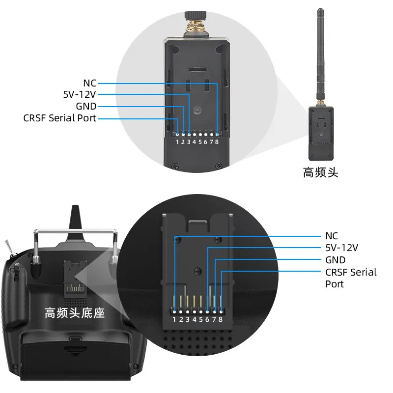 RadioLink Externes RF-Modul für T12D-Sender Nano Lite-Schnittstelle ELRS TX-Modul CRSF FPV-Drohne mit großer Reichweite – Detail 3