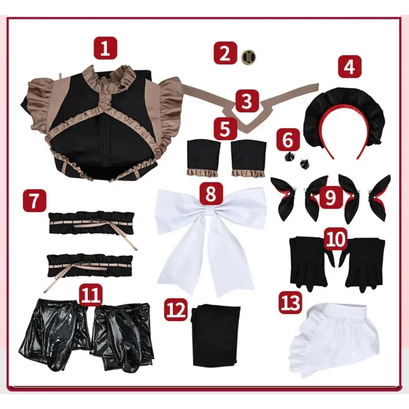 مصير الطلب الكبير فينيس تشالديا خادمة الزي تأثيري عشتار توهساكا رين زي امرأة فستان جميل عيد الميلاد تأثيري