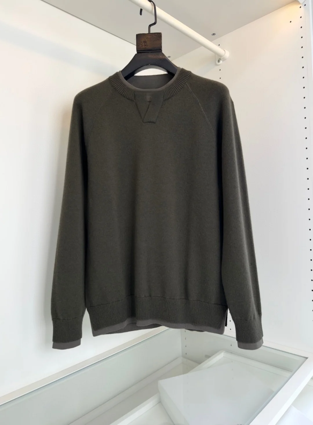 

Men's Autumn Winter Knitted Wool Blend Long Sve Base irt Inner Wear Sweater Coat Pure Color Loose Fit Casual Faion