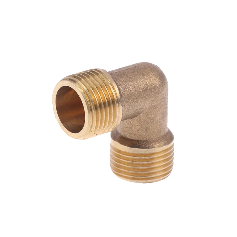 1Pcs Air Compressor Fittings Brass Equal Male Elbow Connector Check Valve Elbow Coupler Air Tools Parts