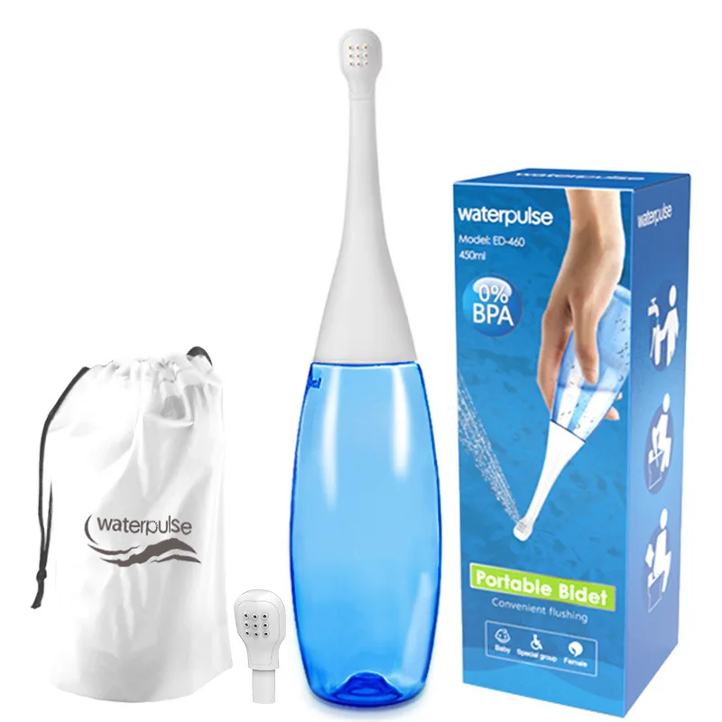 PULVERIZADOR DE bidé portátil, botella de higiene Personal, pulverizador de plástico para viaje, 450ml, 1 unidad
