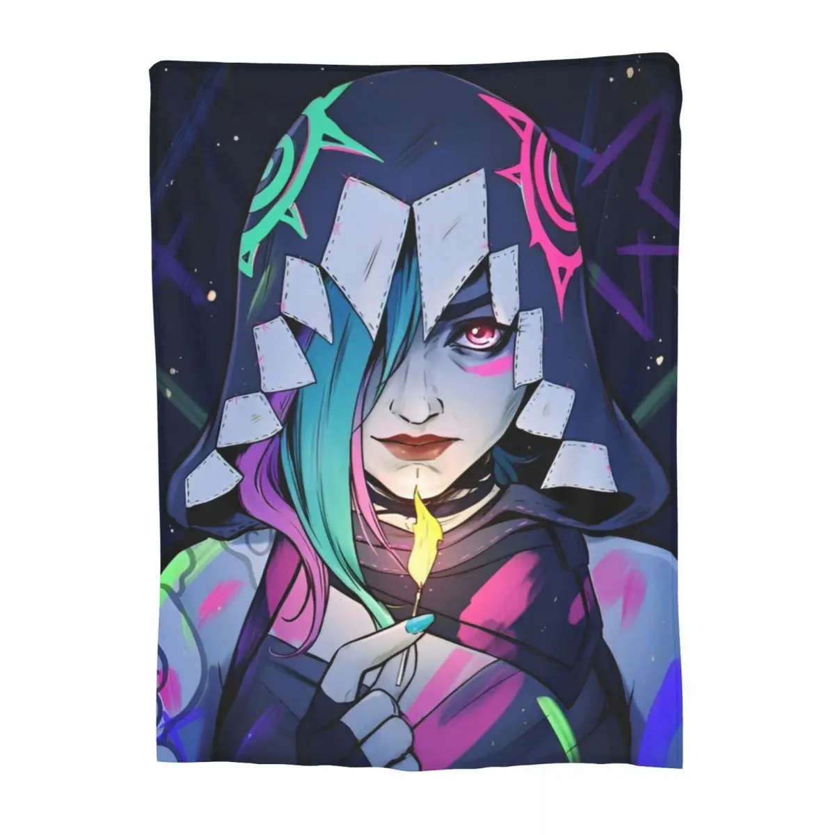 Jinx Arcane Flannel Blanket Action Adventure Fantasy Funny Throw Blankets for Sofa Bedding Lounge 200x150cm