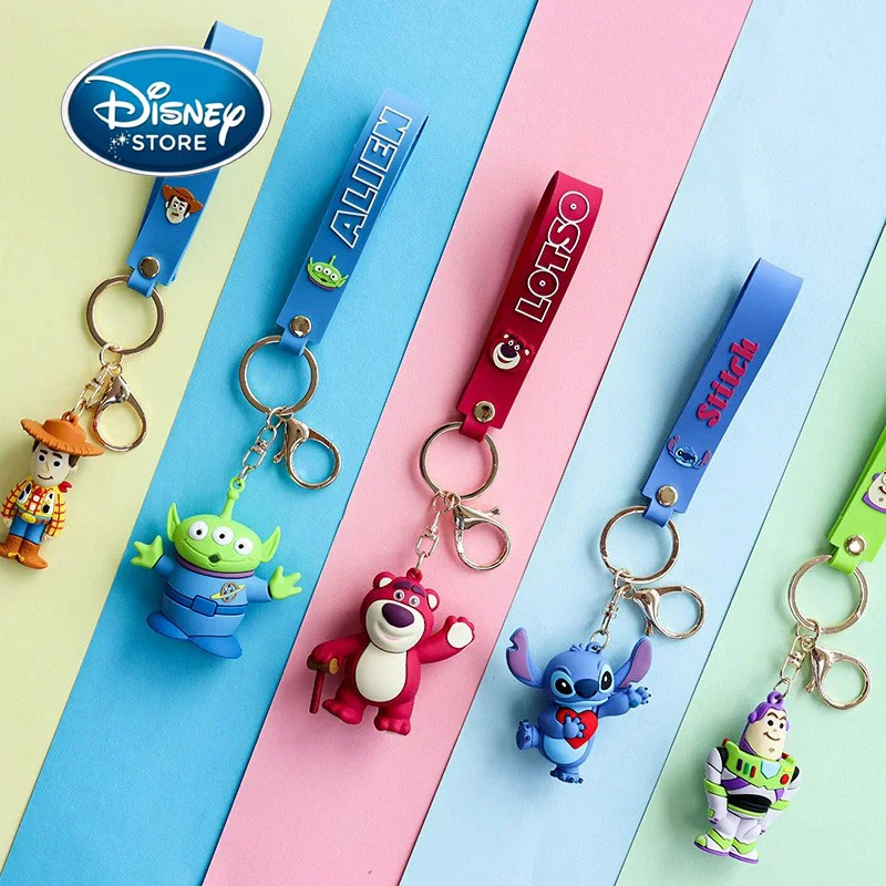 

Disney Toy Story Backpack Pendant Cartoon Stitch Woody Buzz Lightyear Pendant Cute Doll Handbag Keychain Decoration