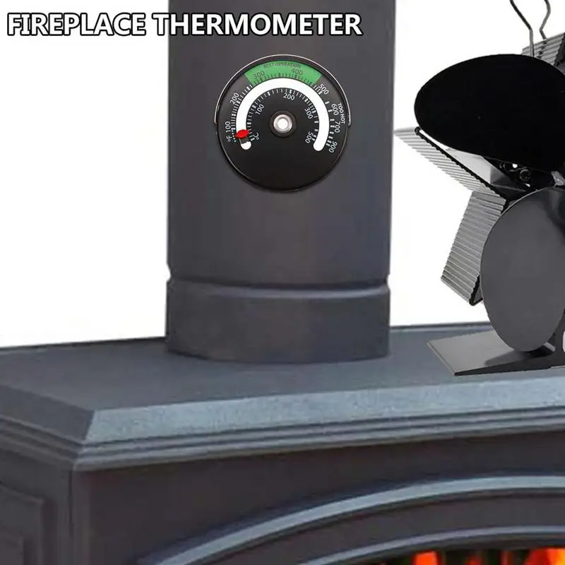 Fireplace Thermomete Magnetic Stove Thermometer Fire Stove Pipe Thermometer Gauge For Wood Burning Stoves And Pellet Stove