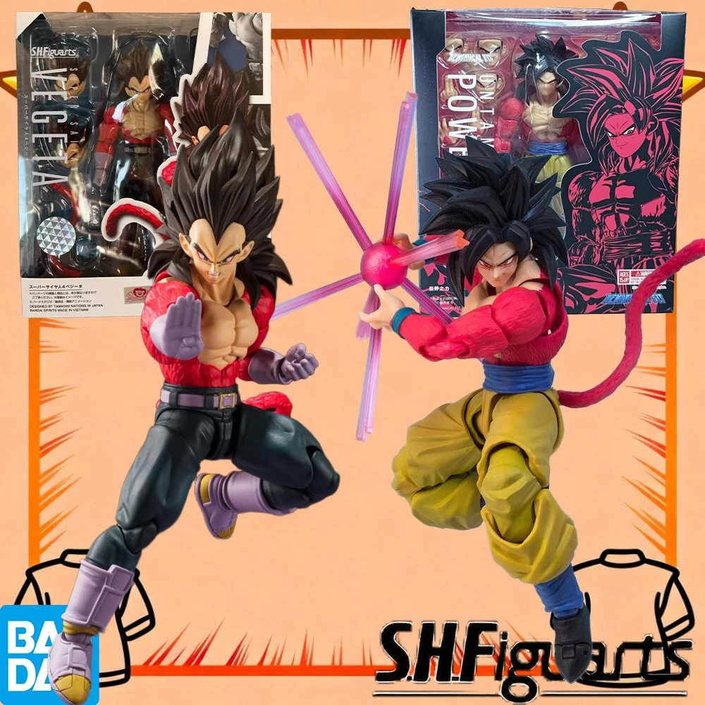 100% أصيلة في المخزون بانداي S.H.Figuarts لعبة دراغون بول سوبر سايان 4 فيغيتا و غوكو عمل الشكل جمع لعبة مجسمة #1