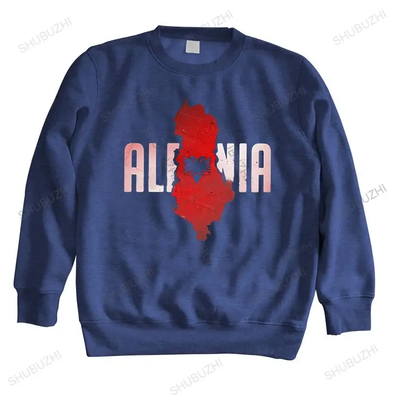 Cool Albania Map Flag Albanian Eagle hoodie for Men Pure Cotton Handsome sweatshirt Patriotic sweatshirts Tops Clothing Gif