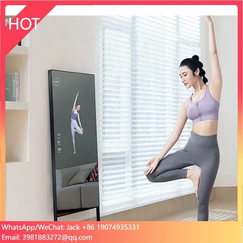 Home smart digital mirror android touch screen led lighted mirror interactive fitness mirror