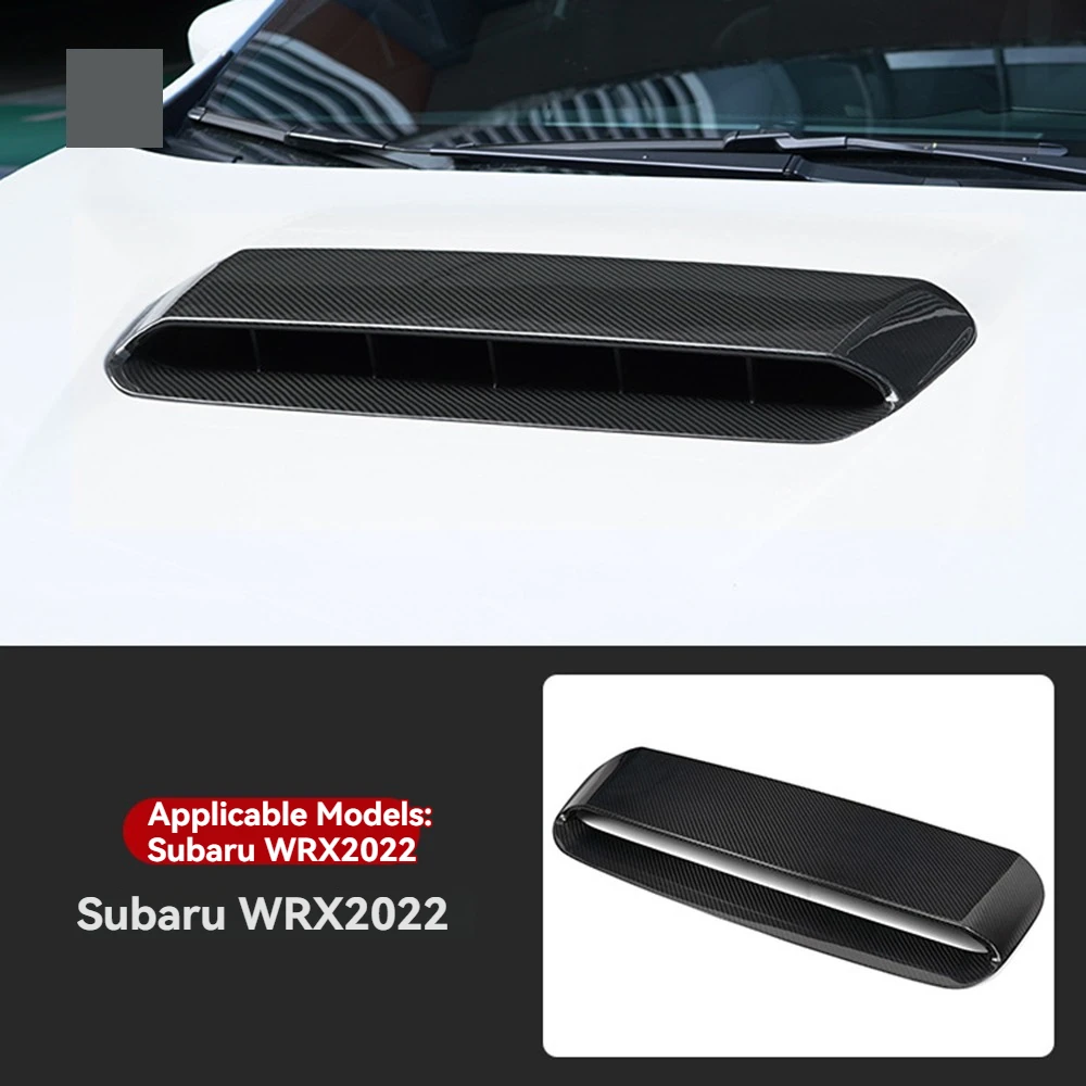 Car Styling Real Dry Carbon Fiber Engine Hood Air Vent  Fender Intake Scoop Trim Cover Sticker Decoration For Subaru WRX 2022+