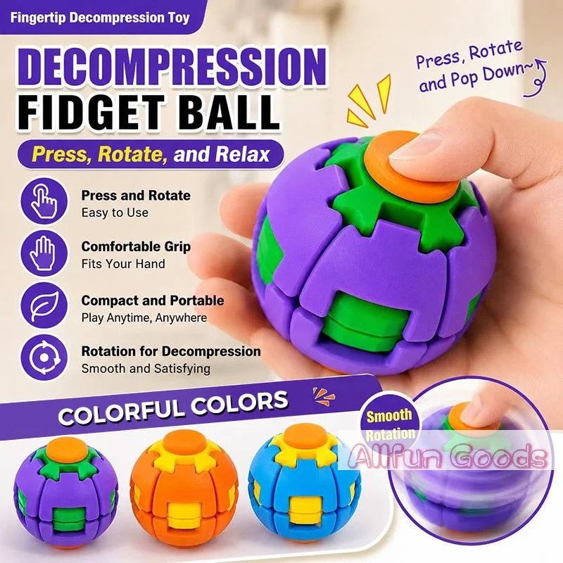 3D Printing Fidget Toys - Mainan Bola Putar 3D Print Press-To-Spin