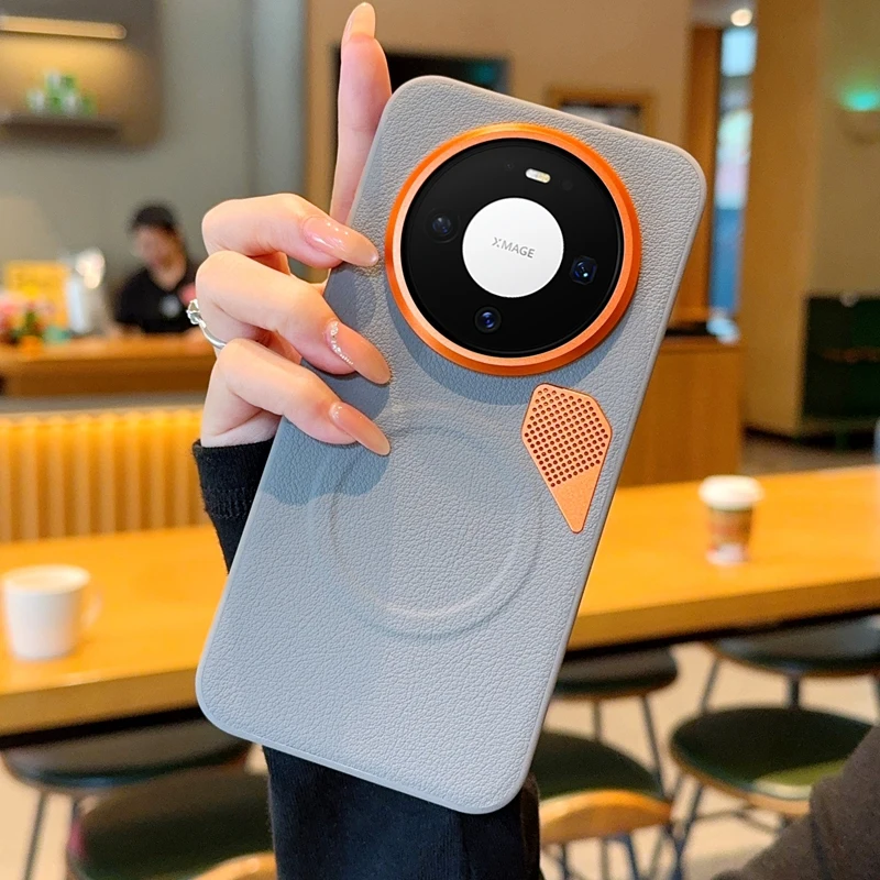 For HuaWei Mate 80 Pro Max Phone Case Magnetic Wireless Charger PC Hard Shell Protective Solid Color Shockproof Back Cover