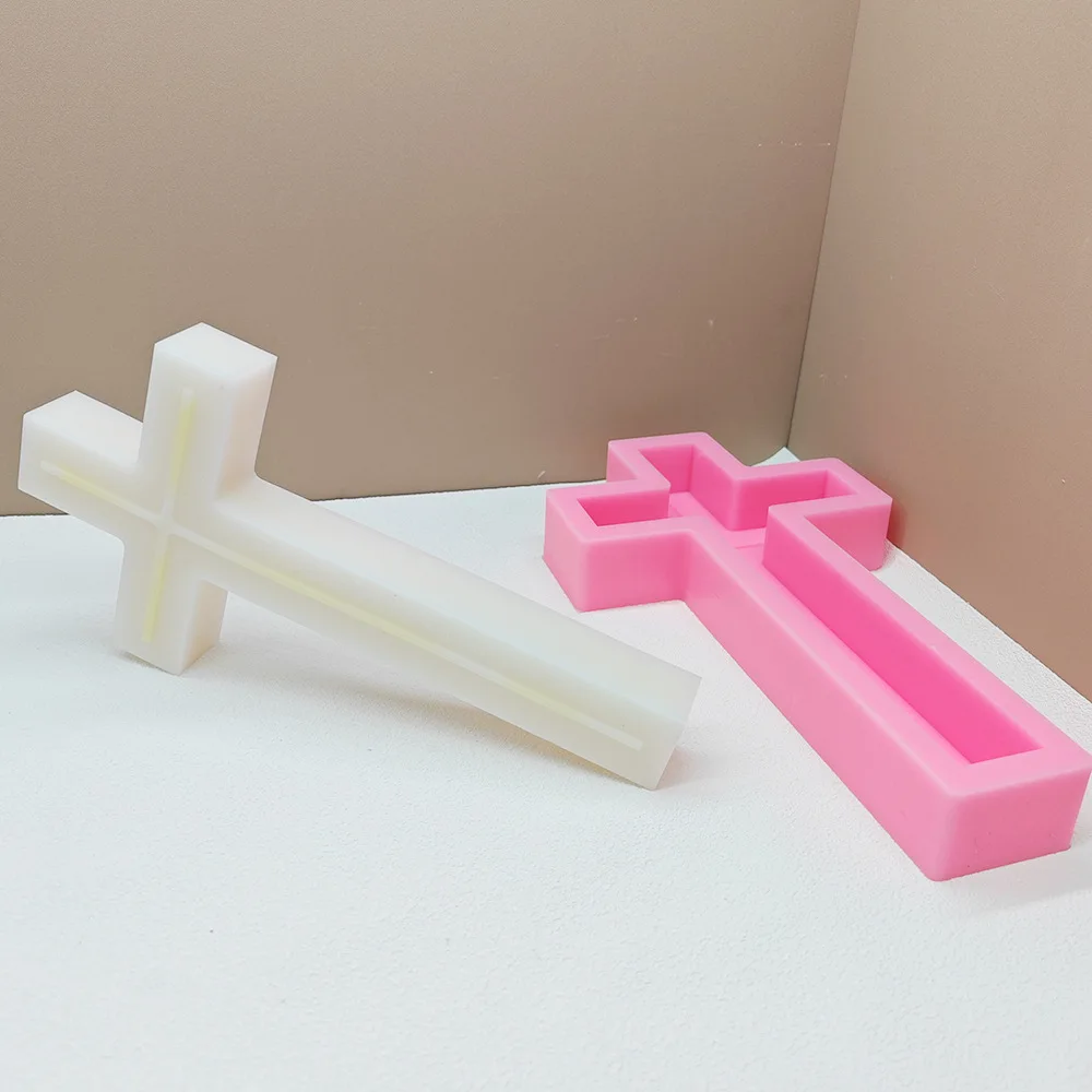 8-33cm Large Jesus Cross Candle Silicone Mold Jesus Epoxy Resin Silicone Mold Church Decor Cross Concrete Cement Gypsum Mold - Image 4