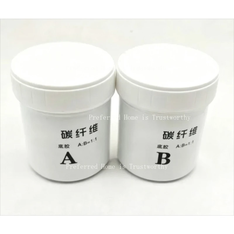 Suitable for 1:1 Ratio AB Epoxy Resin Glue, High Gloss Carbon Fiber Bottom Glue Easy‑Penetrating Adhesive for Handmade DIYCrafts