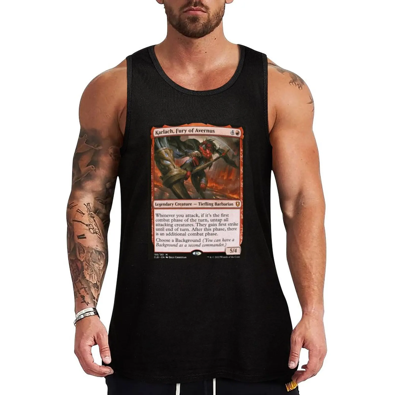 Karlach Fury of Avernus Tank Top Gym clothes T-shirt men sleeveless shirt man gym