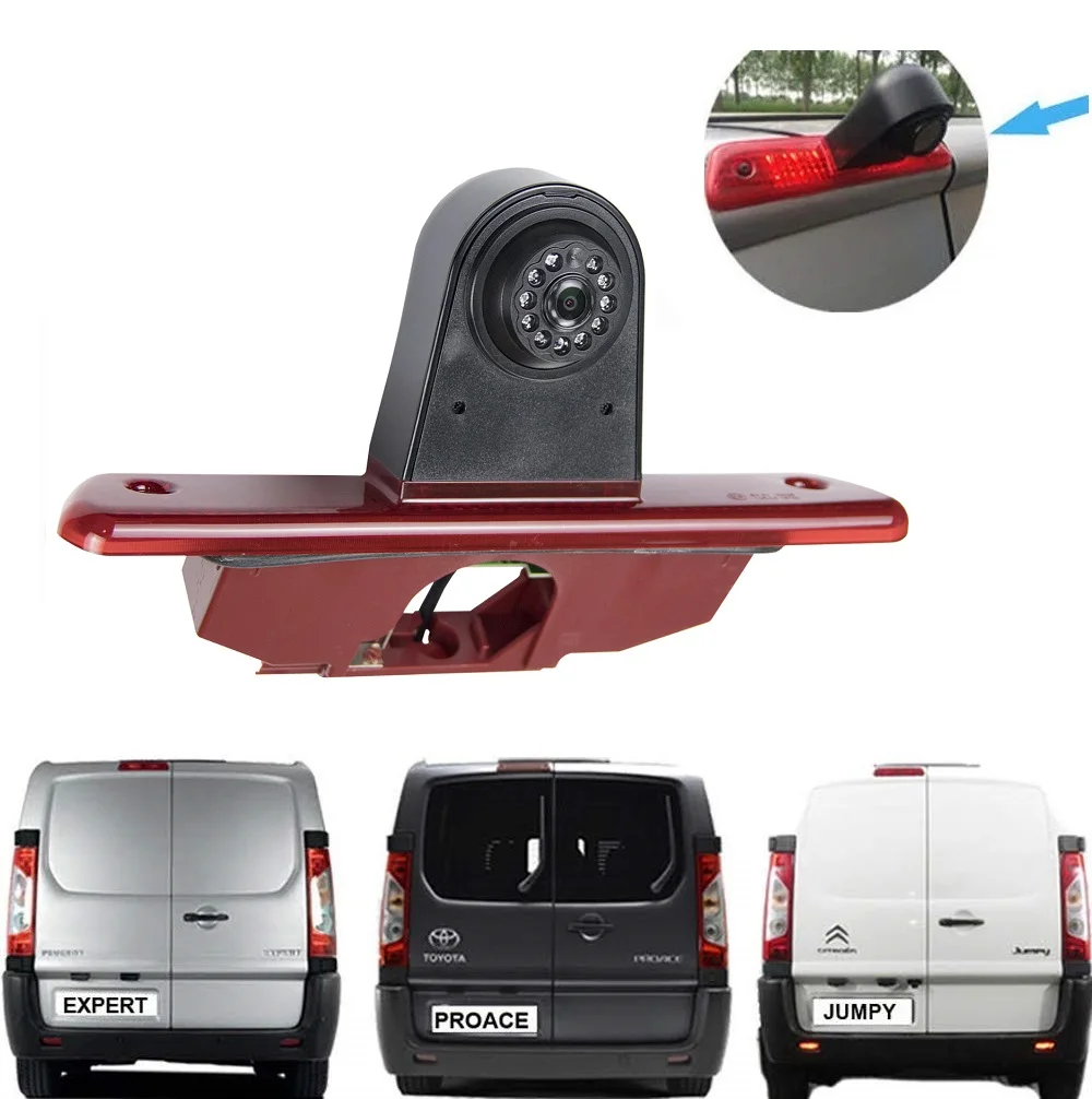 E9 HD 720P Brake Light Stop Lights Camera for Fiat Scudo Citroen Jumpy /Peugeot Expert/ Toyota Proace 2007-2016,Rear View Camera