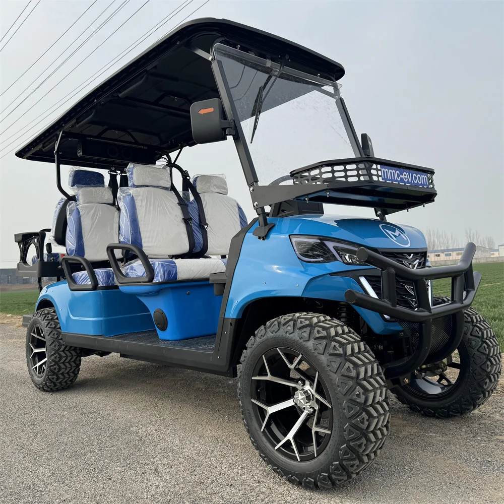 Off Road Street Legal 48V 72V Lithium Battery Karts Car Buggy 4 6 Seater carrito de Electric Golf Carts